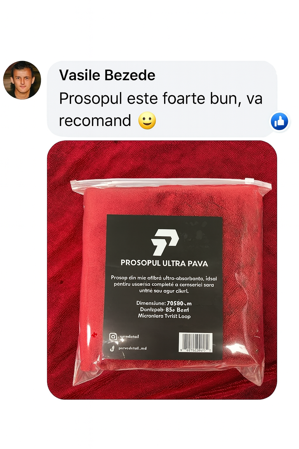 Prosop pentru uscarea masinii 70x90  !